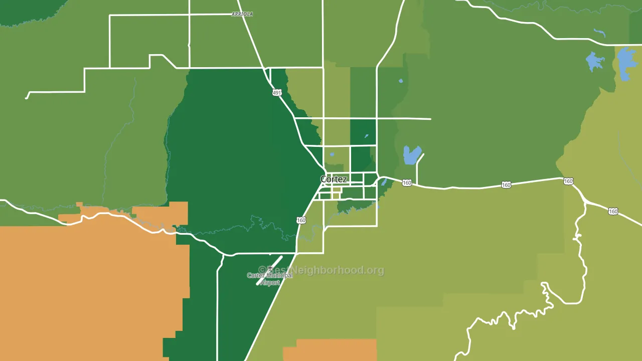 81321, CO block-group voter-turnout map