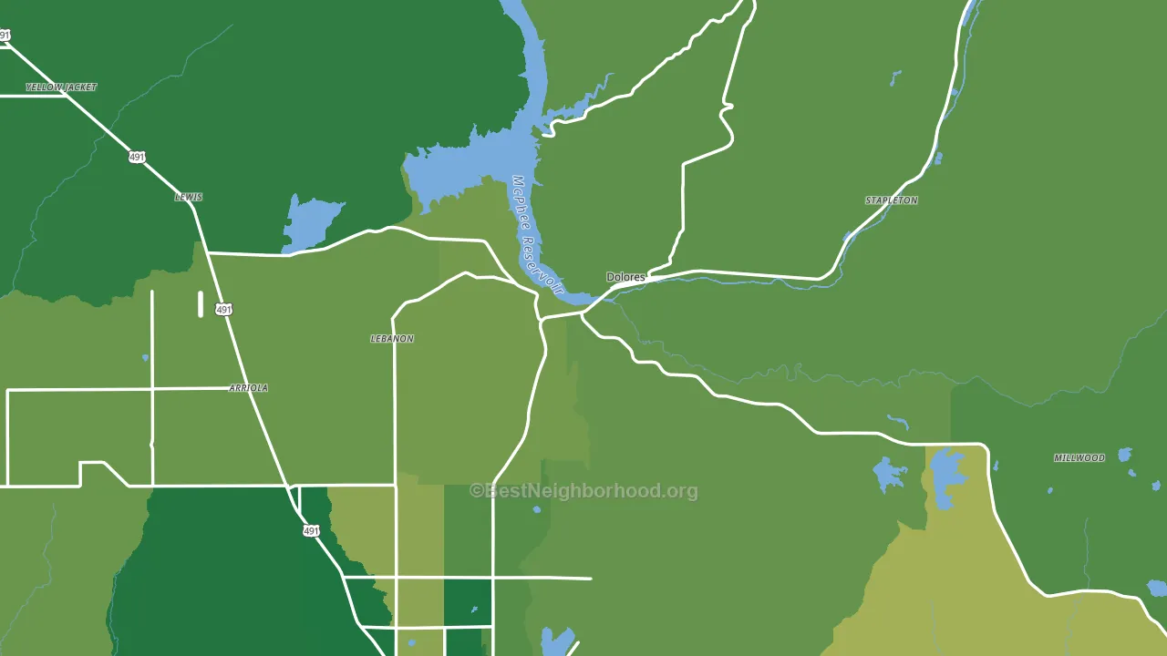 81323, CO block-group voter-turnout map