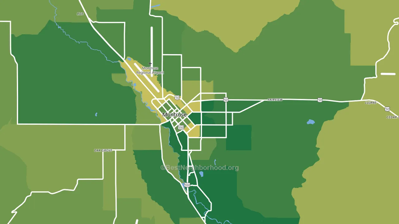 81401, CO block-group voter-turnout map