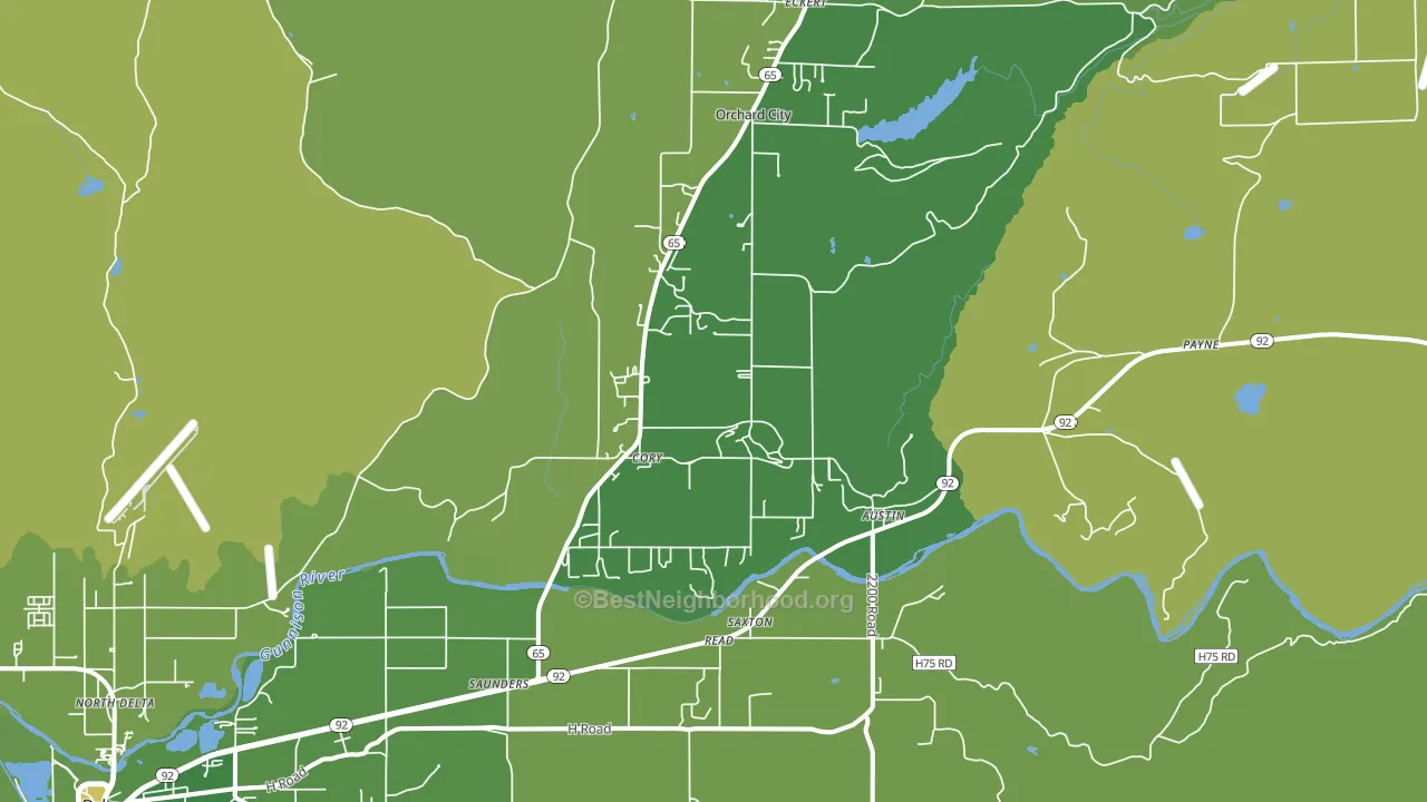 81410, CO block-group voter-turnout map