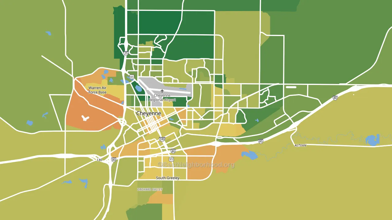 82001, WY block-group voter-turnout map