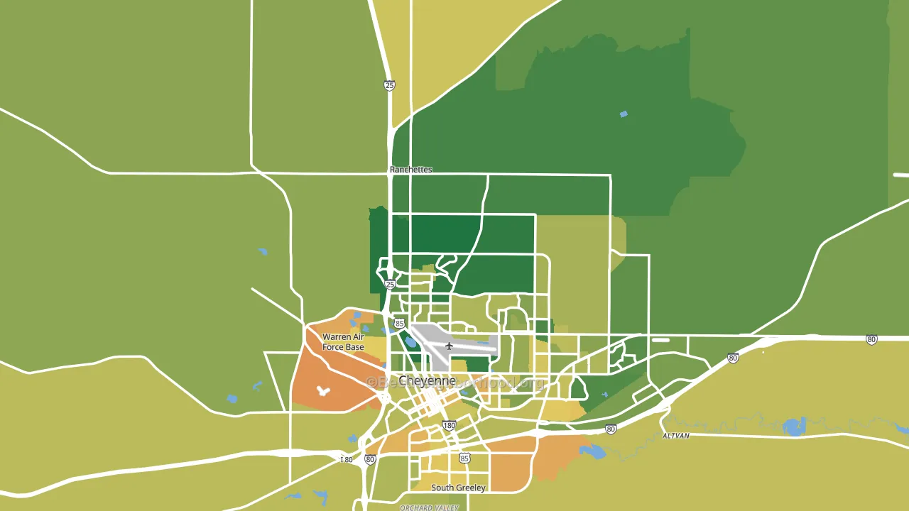82009, WY block-group voter-turnout map