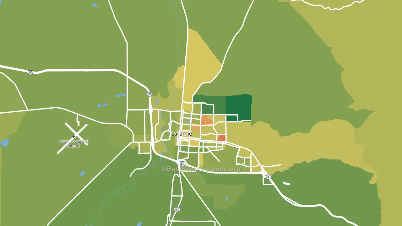 82072, WY block-group voter-turnout map