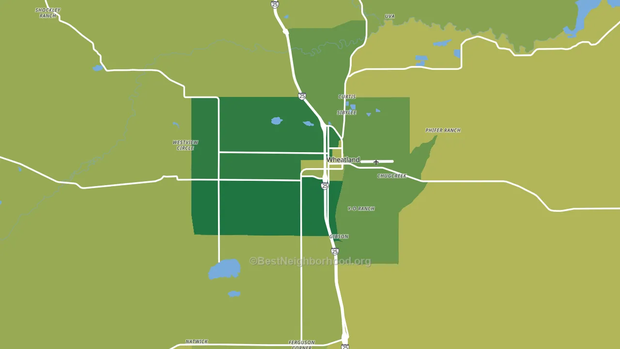 82201, WY block-group voter-turnout map