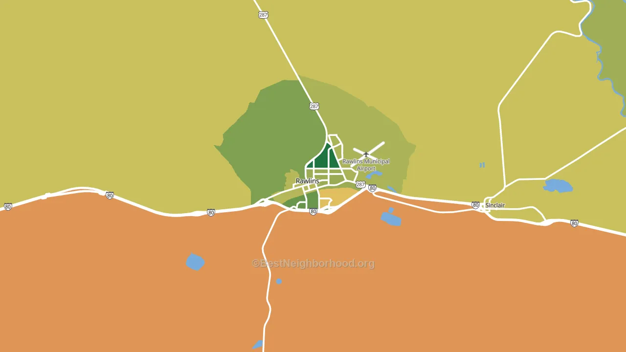 82301, WY block-group voter-turnout map