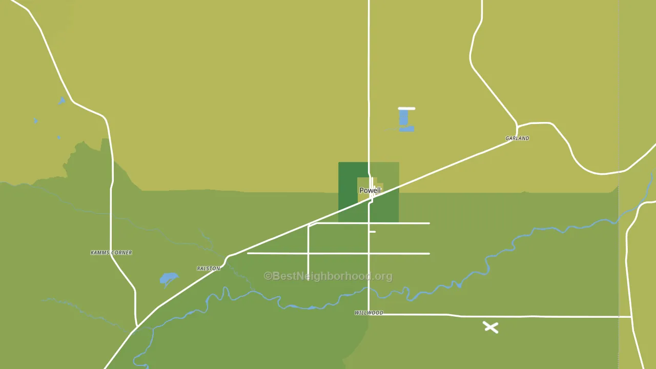 82435, WY block-group voter-turnout map