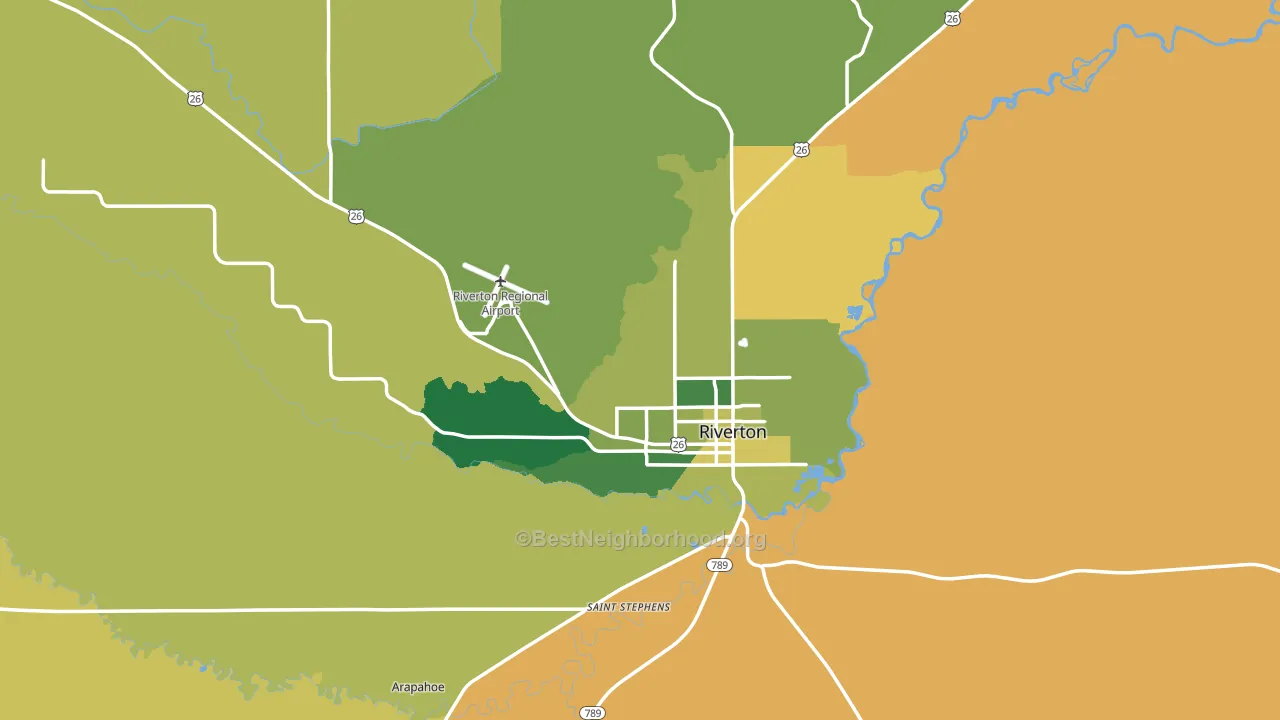 82501, WY block-group voter-turnout map