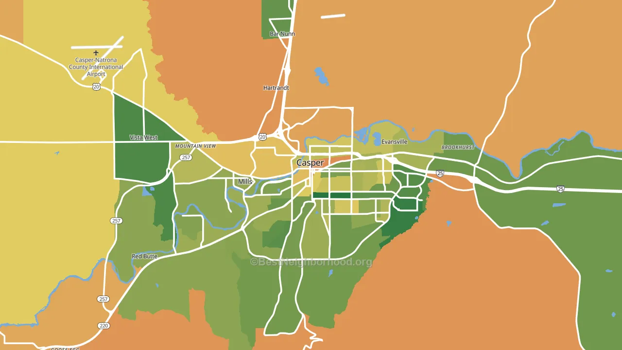 82601, WY block-group voter-turnout map
