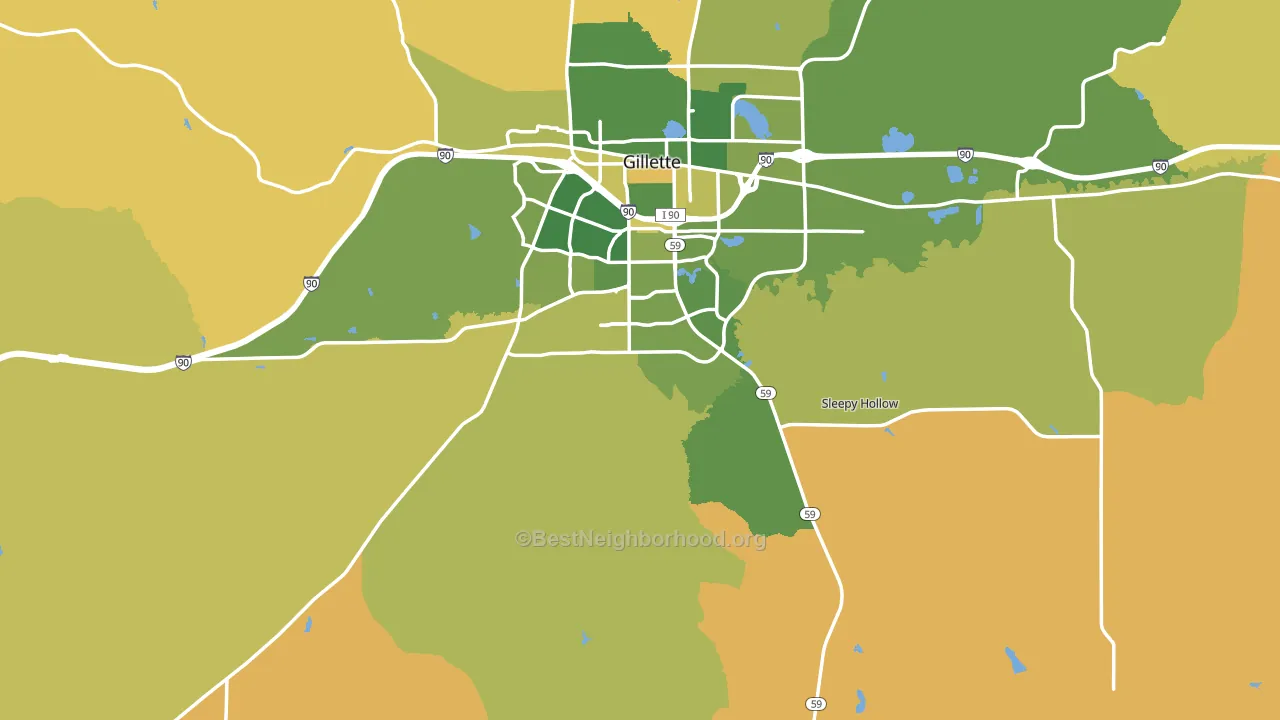 82718, WY block-group voter-turnout map