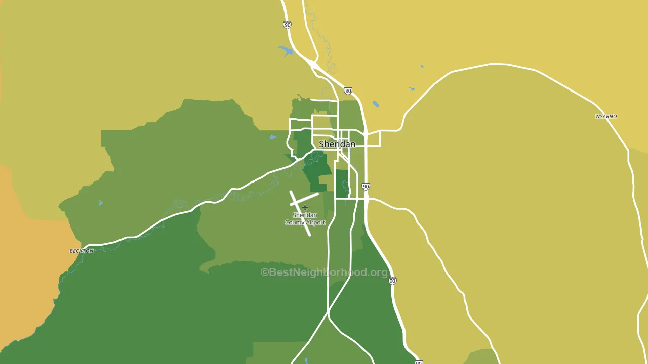 82801, WY block-group voter-turnout map