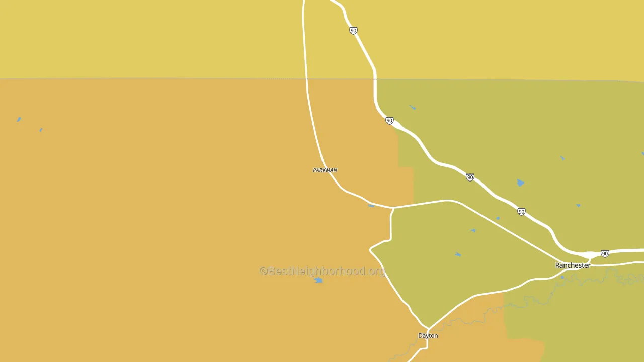 82838, WY block-group voter-turnout map