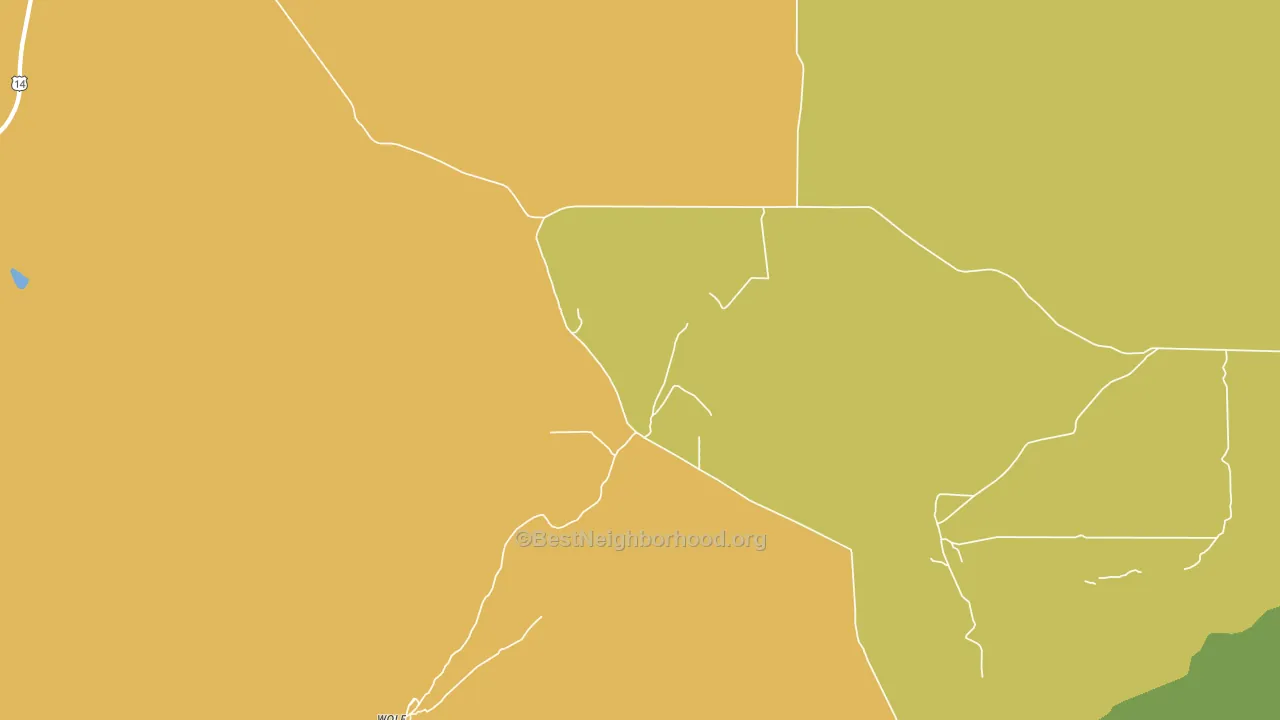 82844, WY block-group voter-turnout map