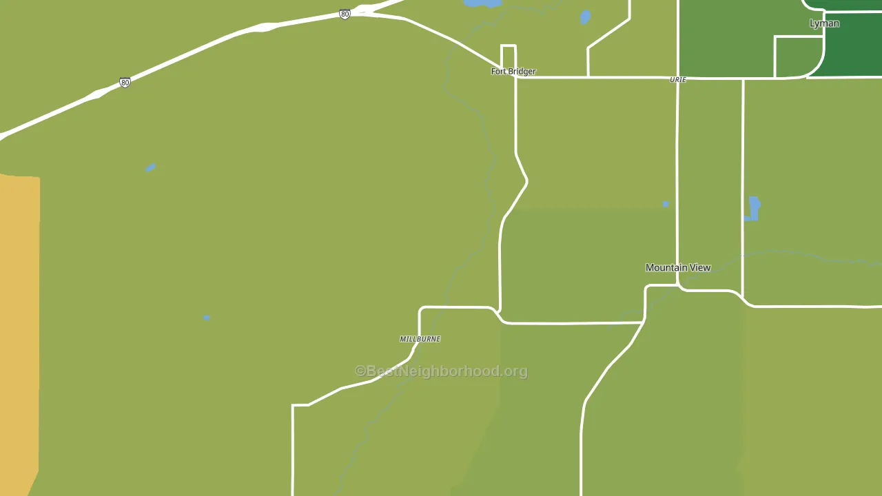 82933, WY block-group voter-turnout map