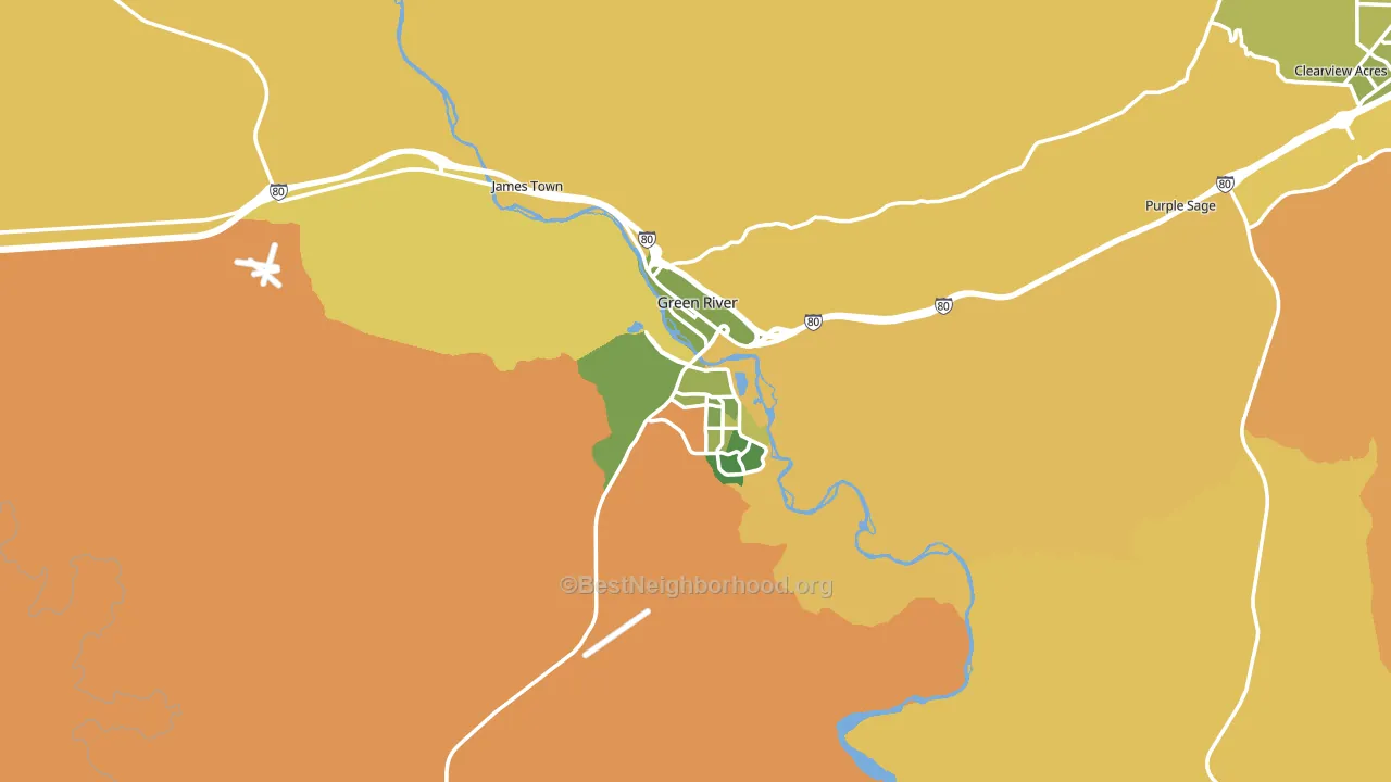 82935, WY block-group voter-turnout map