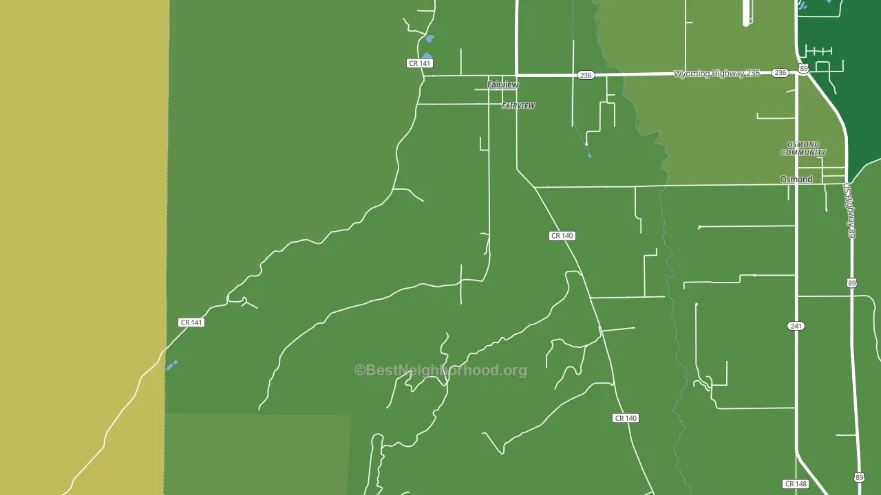 83119, WY block-group voter-turnout map