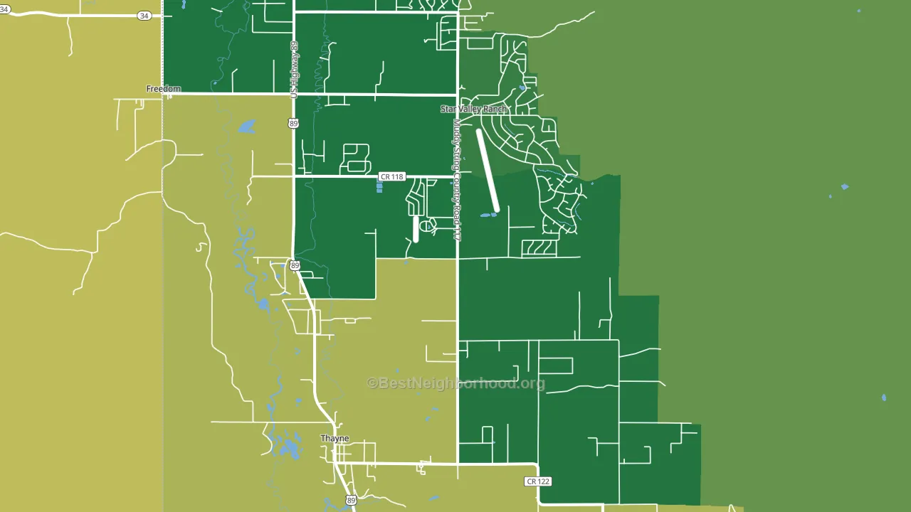 83127, WY block-group voter-turnout map