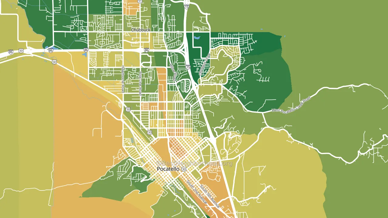 83201, ID block-group voter-turnout map