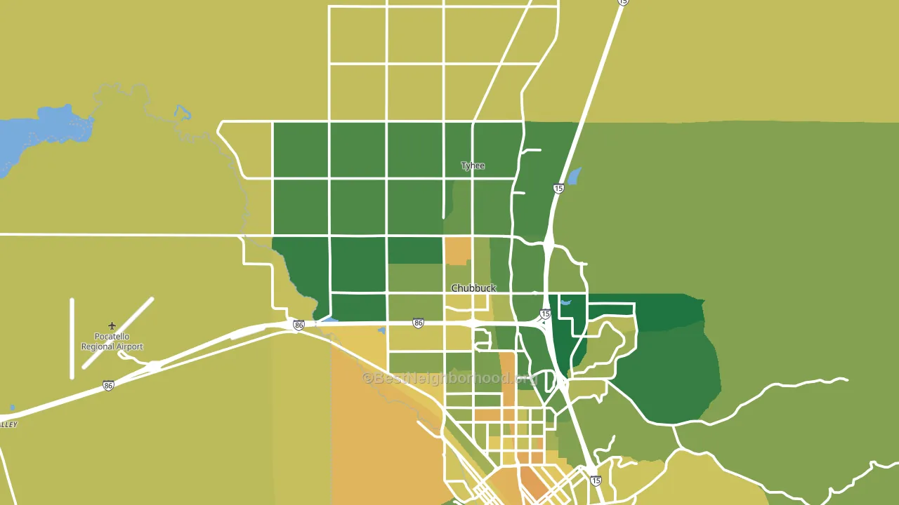 83202, ID block-group voter-turnout map