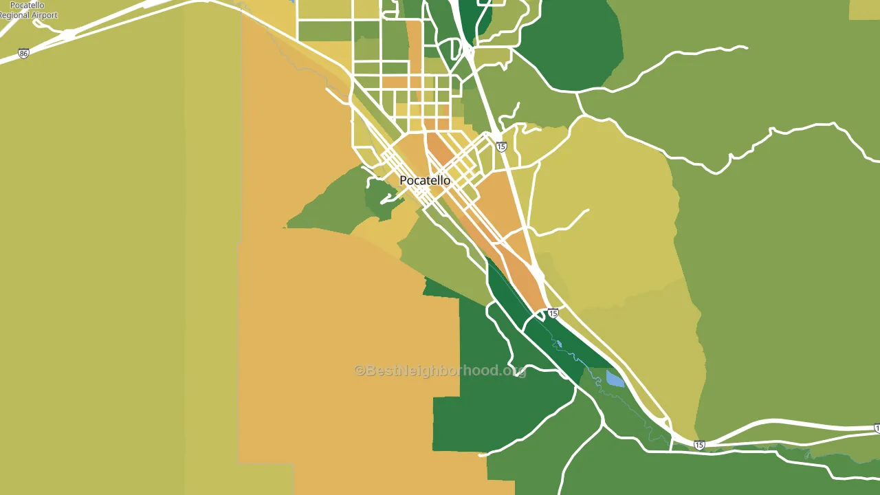 83204, ID block-group voter-turnout map