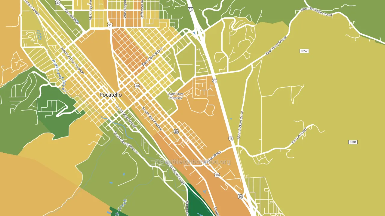 83209, ID block-group voter-turnout map