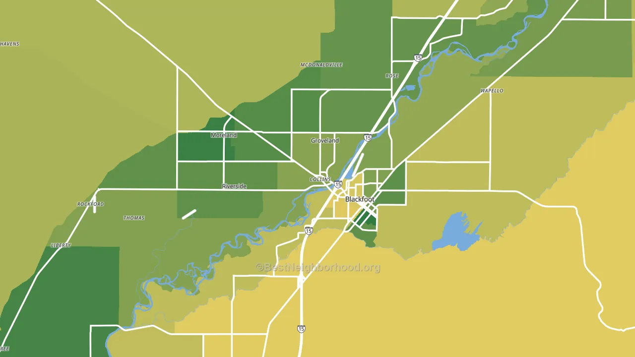 83221, ID block-group voter-turnout map