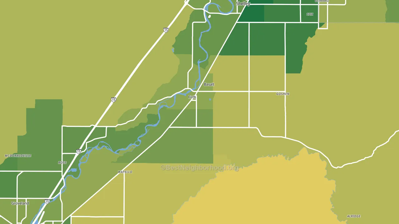 83236, ID block-group voter-turnout map
