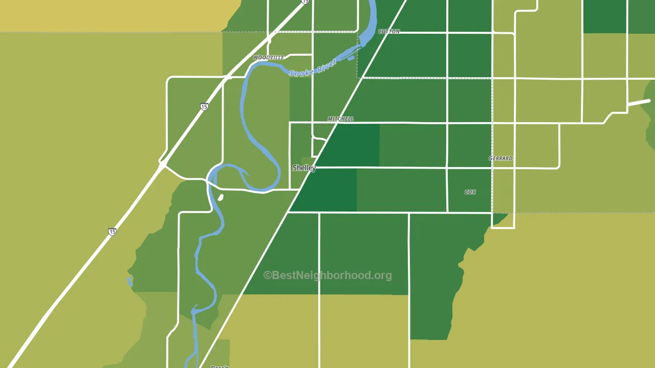 83274, ID block-group voter-turnout map