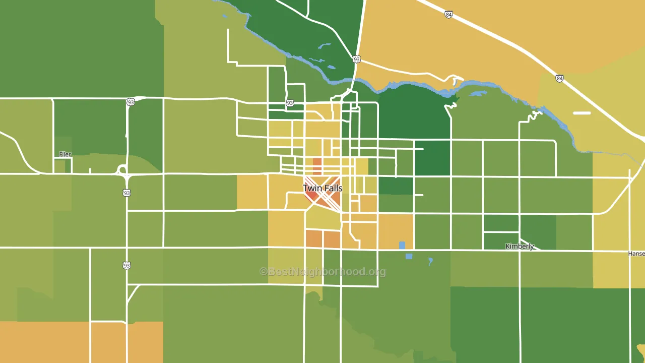 83301, ID block-group voter-turnout map