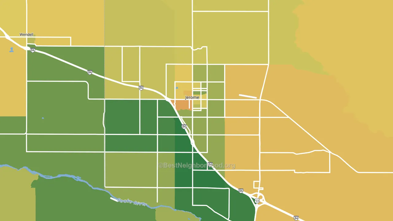 83338, ID block-group voter-turnout map