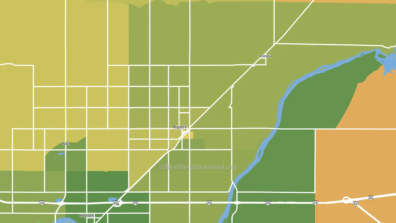 83350, ID block-group voter-turnout map