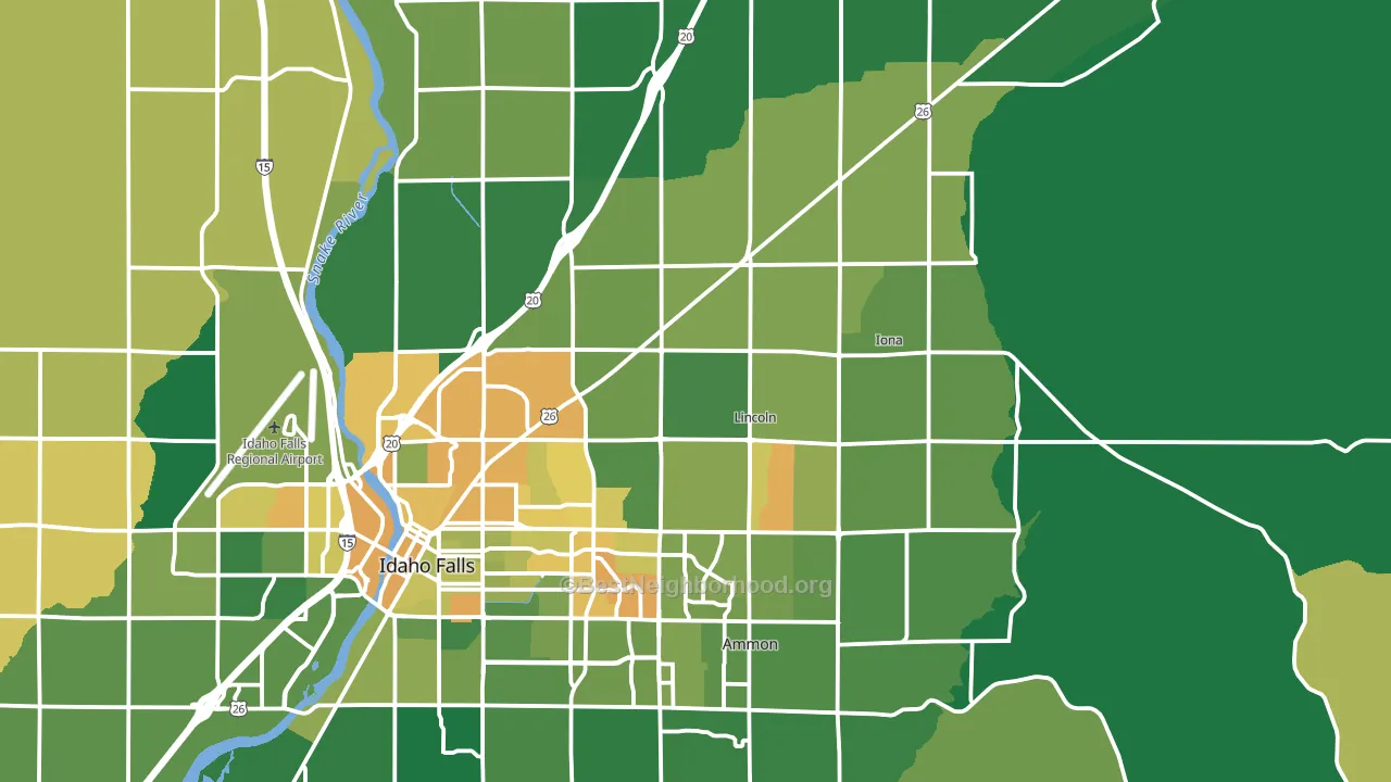 83401, ID block-group voter-turnout map
