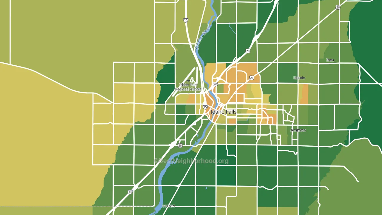 83402, ID block-group voter-turnout map
