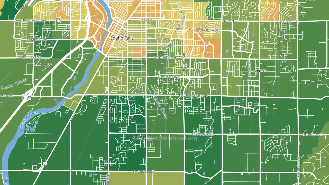 83404, ID block-group voter-turnout map