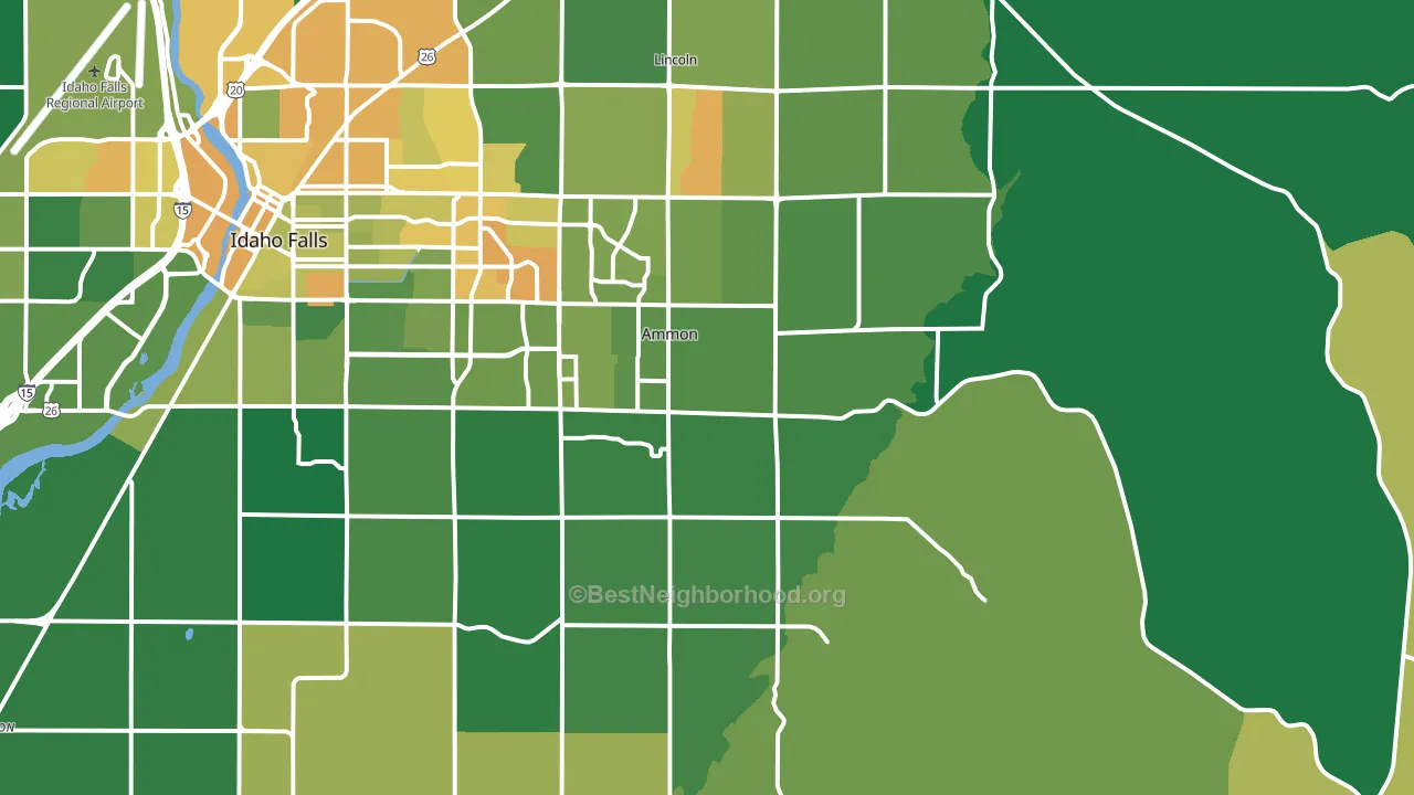 83406, ID block-group voter-turnout map