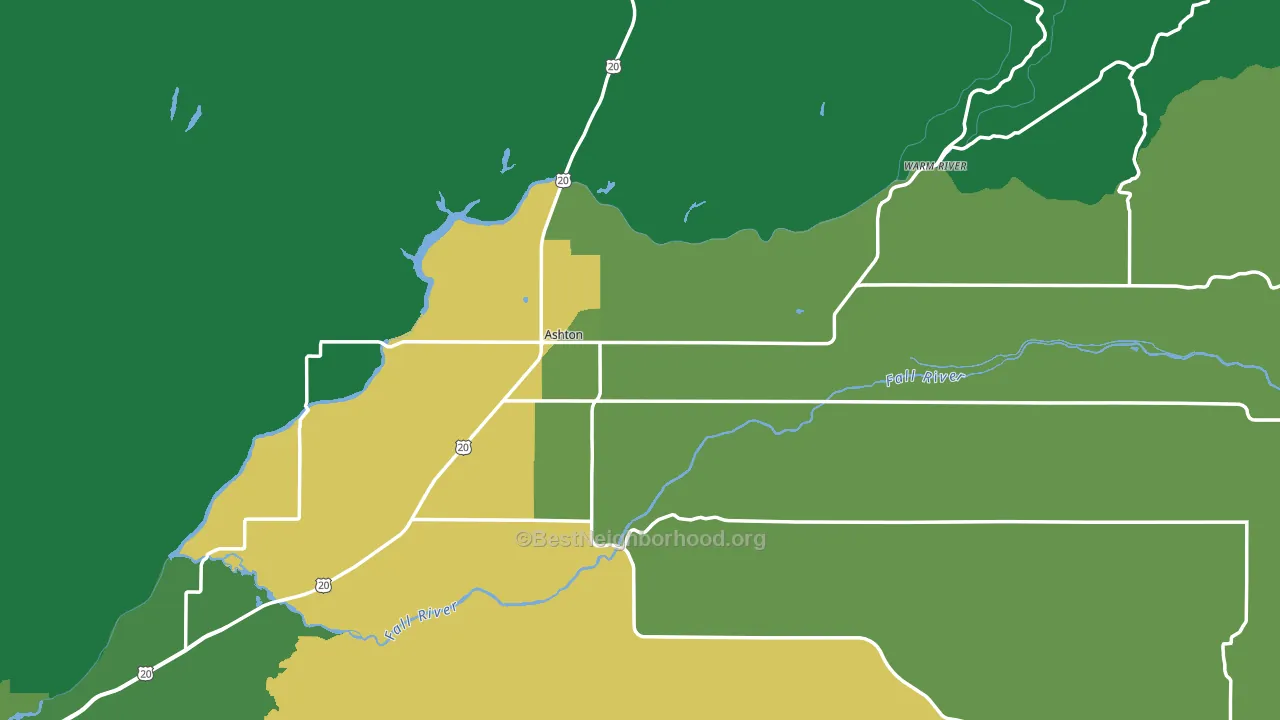 83420, ID block-group voter-turnout map