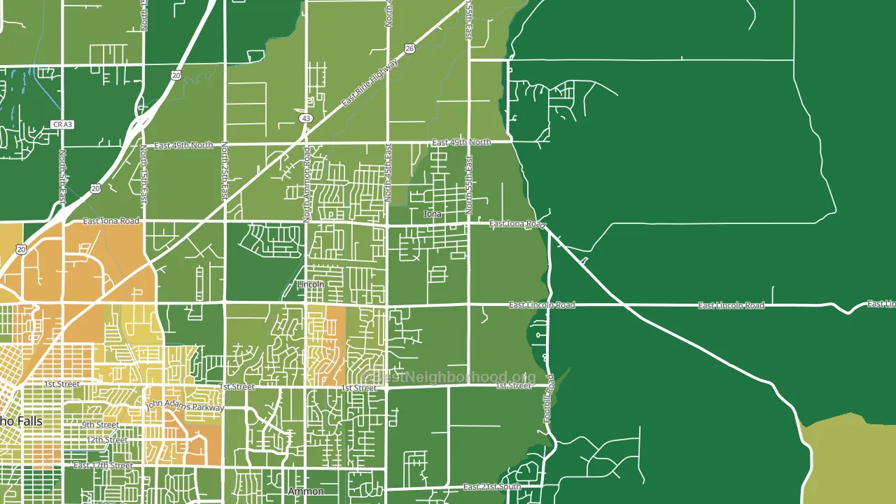 83427, ID block-group voter-turnout map
