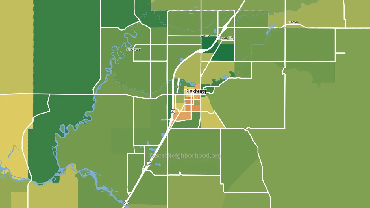83440, ID block-group voter-turnout map