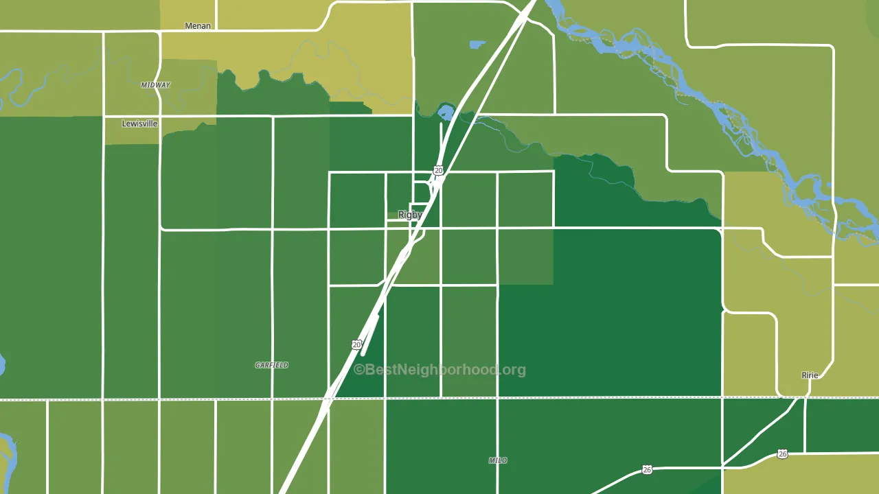 83442, ID block-group voter-turnout map