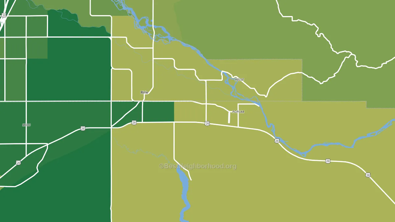 83443, ID block-group voter-turnout map