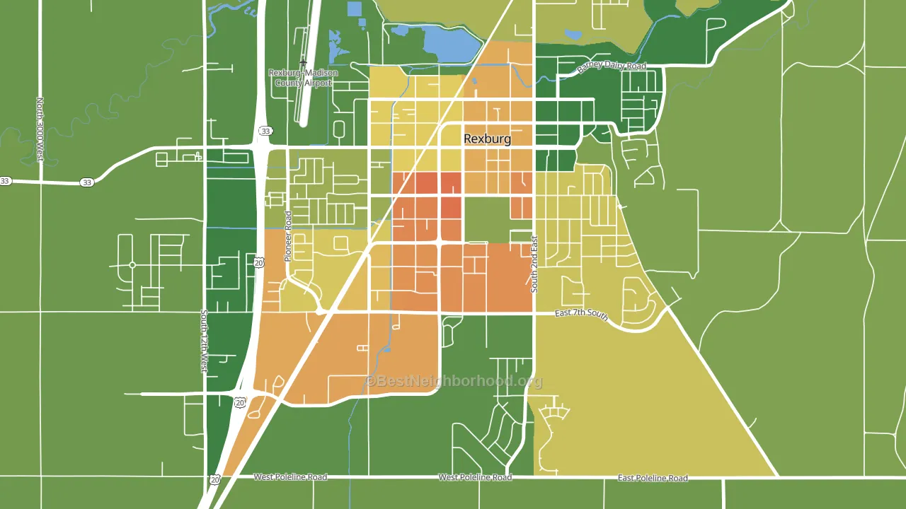 83460, ID block-group voter-turnout map