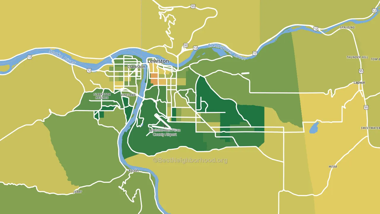 83501, ID block-group voter-turnout map