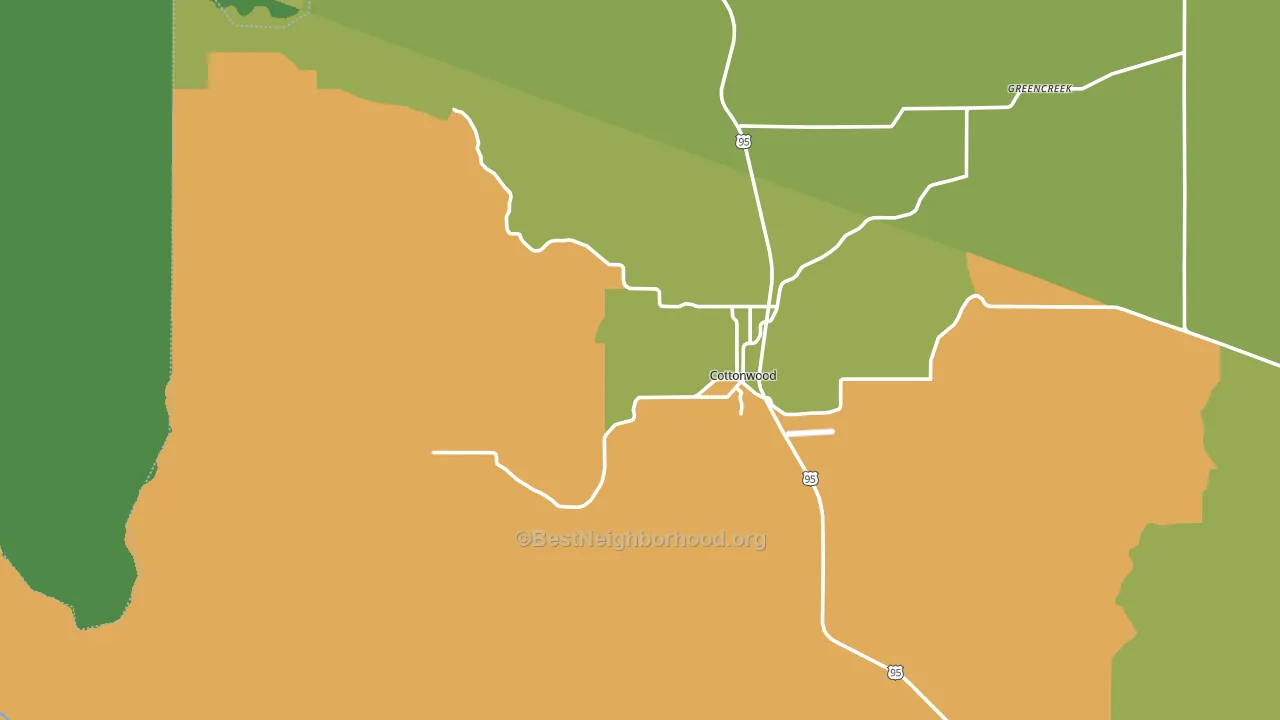 83522, ID block-group voter-turnout map