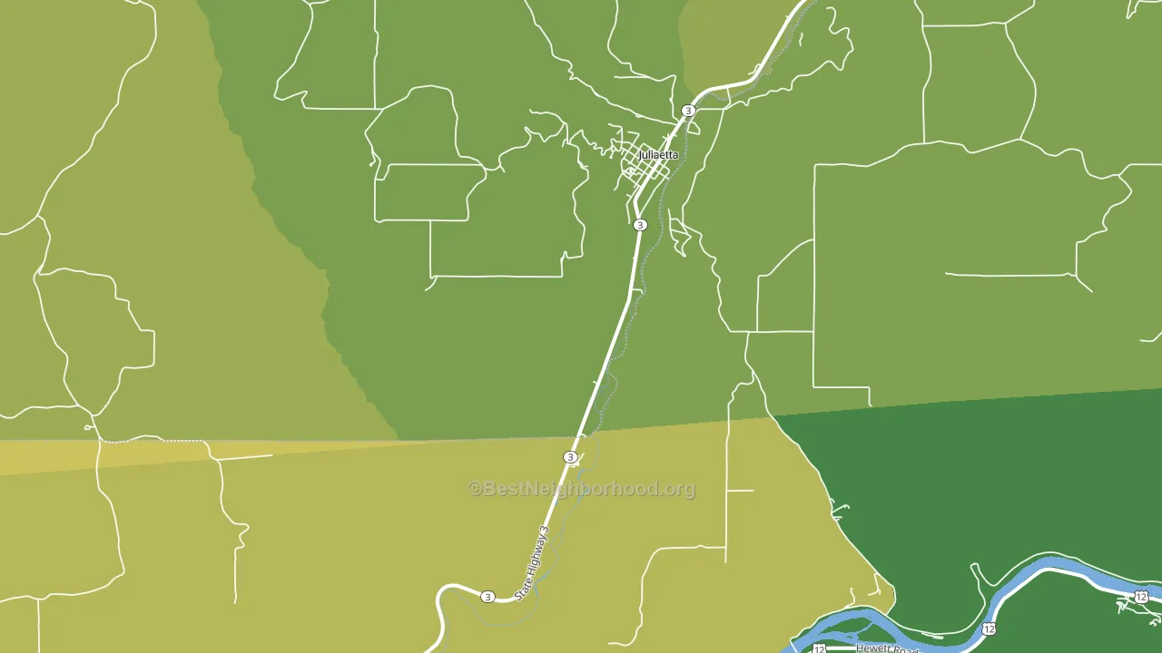 83535, ID block-group voter-turnout map