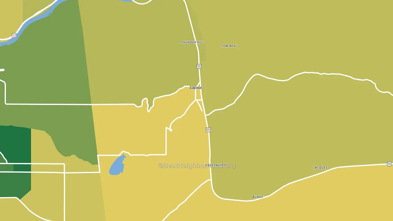 83540, ID block-group voter-turnout map