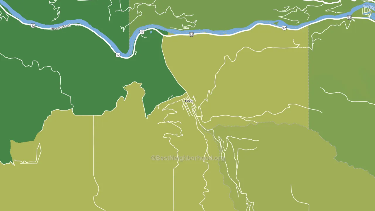 83545, ID block-group voter-turnout map