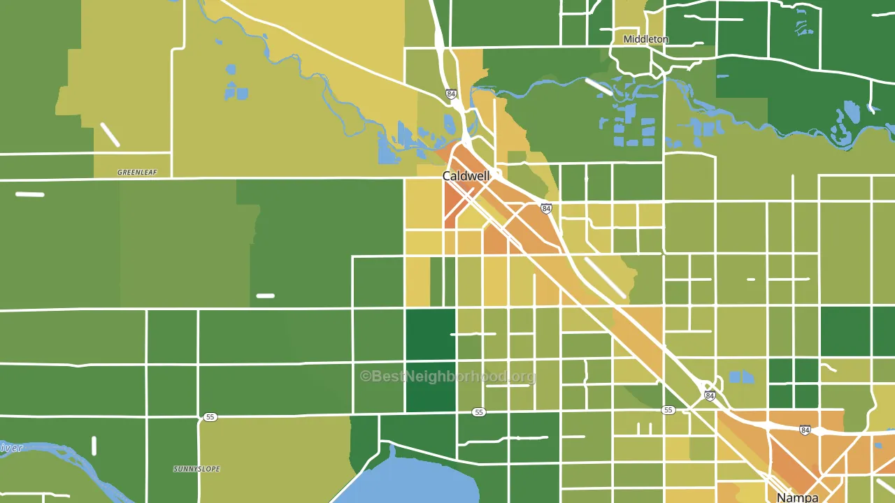 83607, ID block-group voter-turnout map