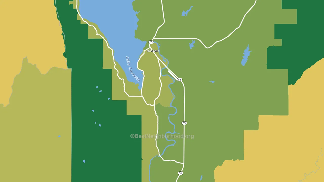 83611, ID block-group voter-turnout map