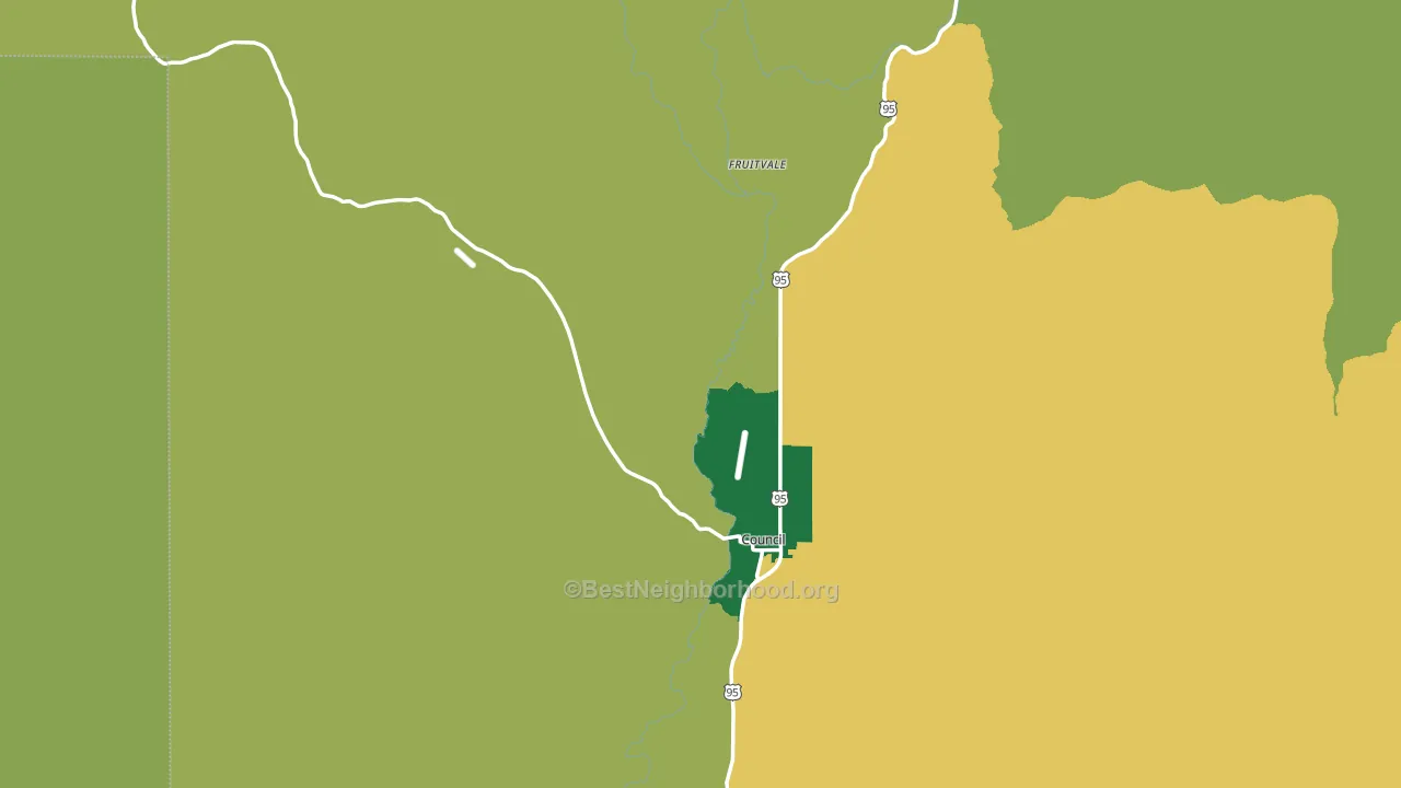 83612, ID block-group voter-turnout map