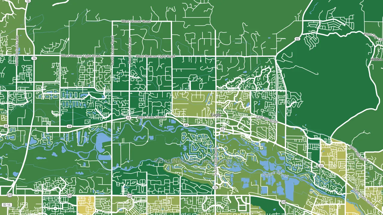 83616, ID block-group voter-turnout map