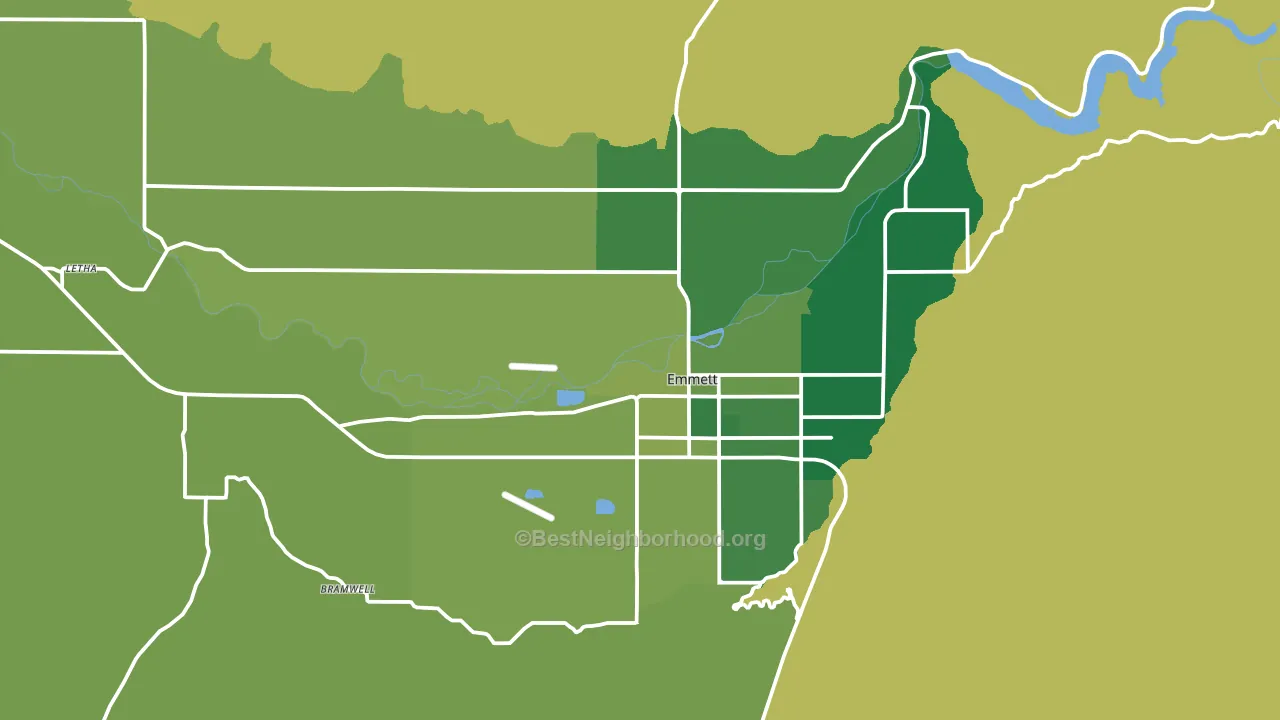 83617, ID block-group voter-turnout map